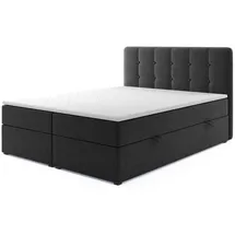 m-punkt24 Athen 180 x 200 cm H3 Grau/Schwarz