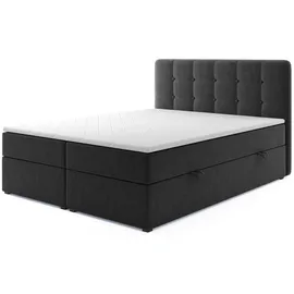 m-punkt24 Athen 180 x 200 cm H3 Grau/Schwarz