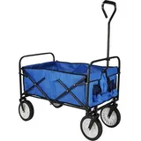 Böttcher-AG Bollerwagen 66030, faltbar, 70kg Traglast, 100 x 54 x 115 (L/B/H), blau