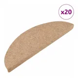 vidaXL Stufenmatten Selbstklebend 20 Stk. Beige 56x17x3 cm