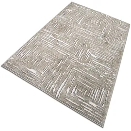 OTTO home Teppich OTTO HOME "Navid" Gr. 6, beige (sand), B:200cm H:9mm L:300cm, Kunstfaser, Teppiche, Teppich, Kurzflor, Hoch-Tief-Struktur, 3D-Design, modern, pflegeleicht
