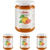 Darbo Naturrein Marillen (Aprikosen) Konfitüre fein passiert, 450 g Glas (Packung mit 4)