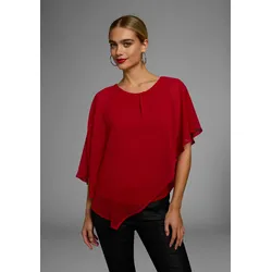 Chiffonbluse, Gr. 42, rot (aus nachhaltigem Material), , 37010341-42