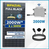 SOLAR-HOOK etm 2000W Bifazial Komplettset | 2000W WIFI Deye Wechselrichter | Photovoltaik Solaranlage mit 5m Wielandstecker