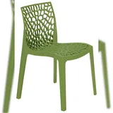 Stuhl Gruvyer grün anisfarben Polypropylen Stuhl aus hochwertigem Polypropylen, stapelbar. Marke Grandsoleil. 52x51x81