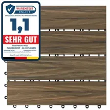 Floordirekt WPC-Terrassenfliese 30 x 30 cm braun