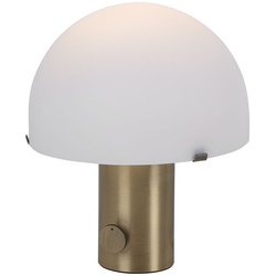 Tischleuchte Schreibtischlampe Nachttischleuchte Wohnzimmerlampe, drehdimmer, Metall Messing Glas, E27, H 29 cm