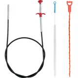 Fousenuk Abflussreiniger Spirale, 3 Stück Rohrreinigungsspiralen, Abflussspirale, Rohrreinigung, Rohrreiniger Krallengreifer, Rohrspirale Reinigen Bürste, Drain Snake Dusche Rohr, Drain Hair Remover