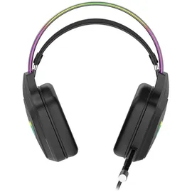 Canyon Darkless GH-9A, RGB aidimams ausin?s with Mikrofonas, Mikrofonas frequency response: 20HZ20KHZ, ABS+ Polyurethanleather, USB*1*3.5MM jack ki... / Schwarz