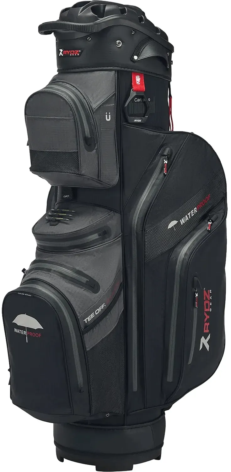 RYDZ GEAR Cartbag Navigator, schwarz/anthrazit/rot