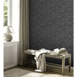 A.S. Création Vliestapete Blätter Schwarz Grau