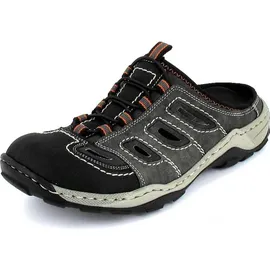 Rieker Herren 08096 Clogs, Grau (schwarz/rauch/rauch/00), 43 EU