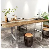 Köhko Montixx® 2er Set (1 Paar) Tischkufen& Tischbeine Tischuntergestell Möbelfüße aus Edelstahl B50 cm x H72 cm