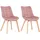 CLP Esszimmerstuhl Passaic Samt pink 2er Set
