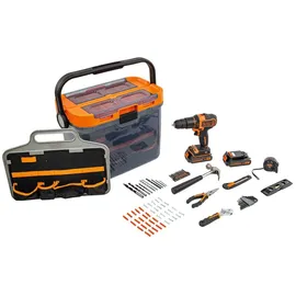 Black & Decker Akku-Schlagbohrschrauber BCKSB04 inkl. 2 x 1,5 Ah + Aufbewahrungsbox + 78-teiliges Zubehör-Set