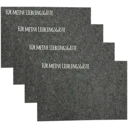 4er Platzset Tischset Platzdeckchen Untersetzer Platzmatten Filz