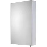 Croydex Finchley Eintüriger Medizinschrank für Badezimmer, Edelstahl, 670 x 400 x 119 mm