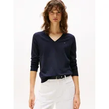 Tommy Hilfiger V-Ausschnitt-Pullover Blau M