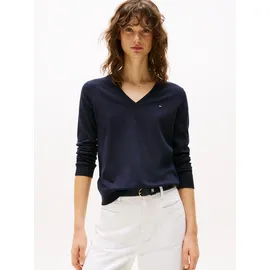 Tommy Hilfiger V-Ausschnitt-Pullover Blau M