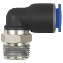 ede - riegler Riegler L-Steckverschraubung »Blaue Serie«, drehbar, R 1/4 außen, Ø4 mm