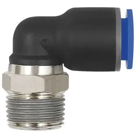 ede - riegler Riegler L-Steckverschraubung »Blaue Serie«, drehbar, R 1/4 außen, Ø4 mm