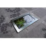 UBBINK Rahmen für Becken Quadra Inox Deco Edelstahl matt Silber 120 x 83 cm