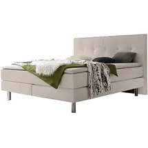 Hasena Fleur Boxspringbett 140-180 cm beige Liegefläche:140 x 200 cm, Topper:Base-Topper - Beige