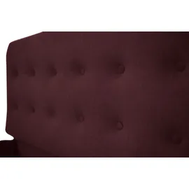 Home Affaire Polsterbett HOME AFFAIRE "Vaine", rot (bordeaux), B:191cm H:96cm L:245cm, Samtoptik (100% Polyester), Betten, Polsterbett, in 5 Breiten, auch in Länge 220 cm, incl. Roll-Lattenrost
