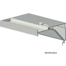 Stalgast Wandhaube "Basic Line", Schrägform  2200 mm x 1000 mm mit Flammschutzfilter Typ B