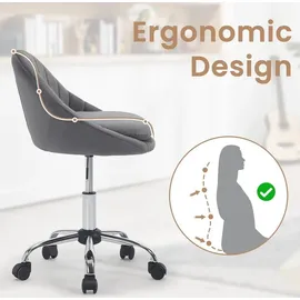 Woltu Samt Dunkelgrau