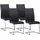 Albatros Freischwinger MURANO Kunstleder schwarz 4er Set