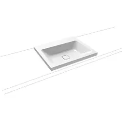 Kaldewei Cono Aufsatzwaschtisch 901906003001 3083, 60x50x4cm, weiss Perl-Effekt, ohne Hahnloch