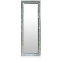 Casa Chic Norwich Spiegel Holzrahmen rechteckig 130 x 45 cm Mosaik-DesignSilber