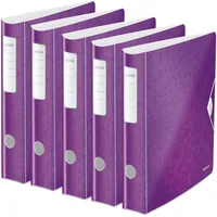 Leitz Qualitäts-Ordner 180° Active WOW, 5er Pack, A4, Schmal,