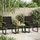 vidaXL Gartenlounge Set 3-tlg. Schwarz