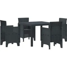 vidaXL Garten Essgruppe 5-tlg. Anthrazit
