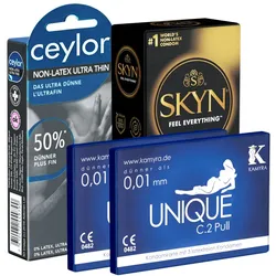 Kondomotheke® Latexfreie Kondome - 3 Sorten-Pack A (22 Kondome) 22 St