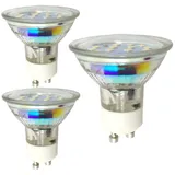 Trango 3er Pack 3-Stufen dimmbar GU1015SD*3 LED GU10 Leuchtmittel 5 Watt 3000K warmweiß ideal für Lampen mit GU10 Fassung, Einbauleuchten, Deckenstrahler, Einbaustrahler, Deckenlampen, Deckenleuchte