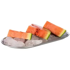 APS Tablett KAFFEEHAUS silber oval 30,0 x 15,5 cm