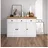 Homestyle4u Sideboard 122,5 x 82 x 42 cm Weiß / Eiche