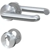 BASI - Rosetten-Garnitur - ZB 3100 - Edelstahl - U-Form - Lochung Profilzylinder - 7306-2208