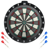 Best Sporting Safety Dartboard aus Kunststoff mit 6 Sicherheitspfeilen plus Ersatzspitzen, 46 cm