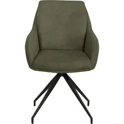 Esszimmerstuhl OMG DESIGN "Tijn", grün (moss, schwarz), B:57cm H:87cm T:66cm, Stühle, Drehstuhl, Armlehnenstuhl, pflegeleicht