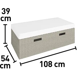 Lounge-Set Sitzgruppe Terrassenmöbel-Set Bostonia 4-tlg. Polyrattan Hellbraun