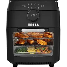 TESLA Electronics TESLA AirCook & Grill - Smarte multif. digit. Heißluftfritteuse, 12 l, 1800W/230V - schwarz