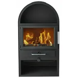 Varde Kaminofen Thurö 13 Zeitbrandofen mit Gussrost Stahl schwarz (6 kW)