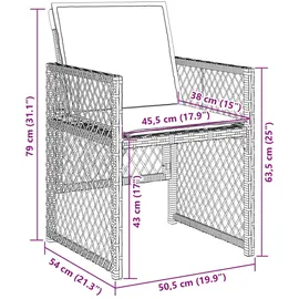 vidaXL Garten Essgruppe 5 pcs Beige Poly Rattan