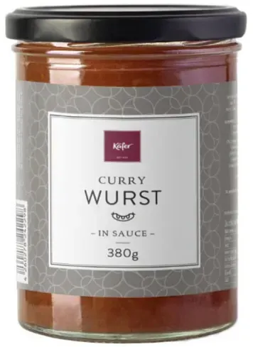 Käfer Currywurst in Sauce