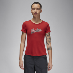 Jordan T-Shirt in schmaler Passform für Damen - Rot, XS (EU 32-34)