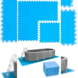 Eyepower Poolunterlage blau 8,4 m2